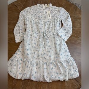 Tecovas & Kristopher Brock "The Ava" mini dress in bluebonnet floral print.